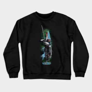 Exclusive Hand Drawn Samurai Stork | Samurai Collection Item-12 (Stork) | by Rendigart Studio Crewneck Sweatshirt